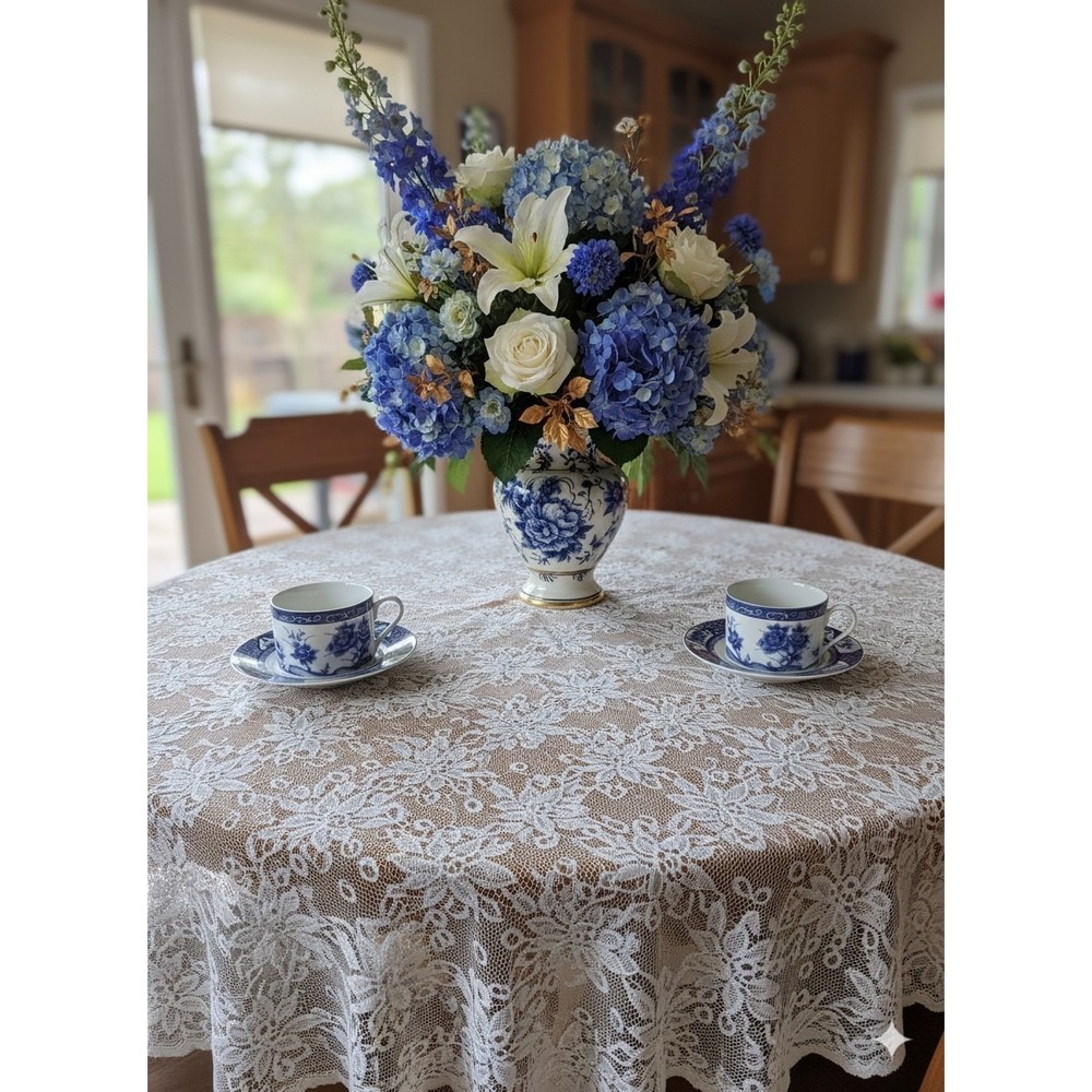 IMARI Blossom Cup & Saucer Set Of 2 China Blue Asain Floral Butterfly